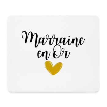 Marraine en Or idée cadeau pour baptême ou noël - Tapis de souris (format paysage) - blanc - Devant