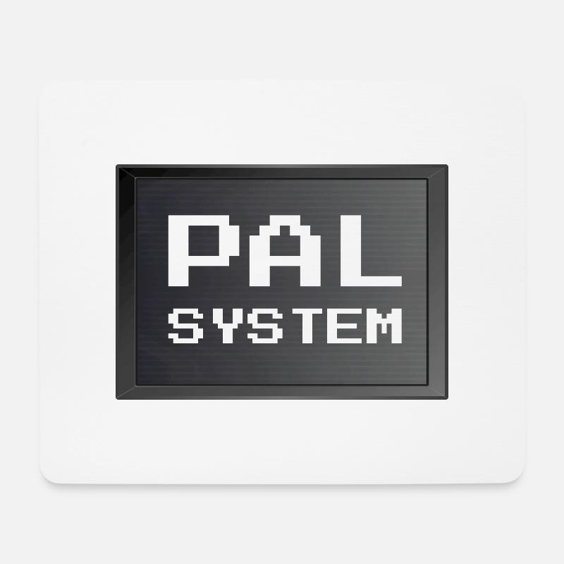 Retrogaming - PAL-System - Mousepad (Querformat) - Weiß