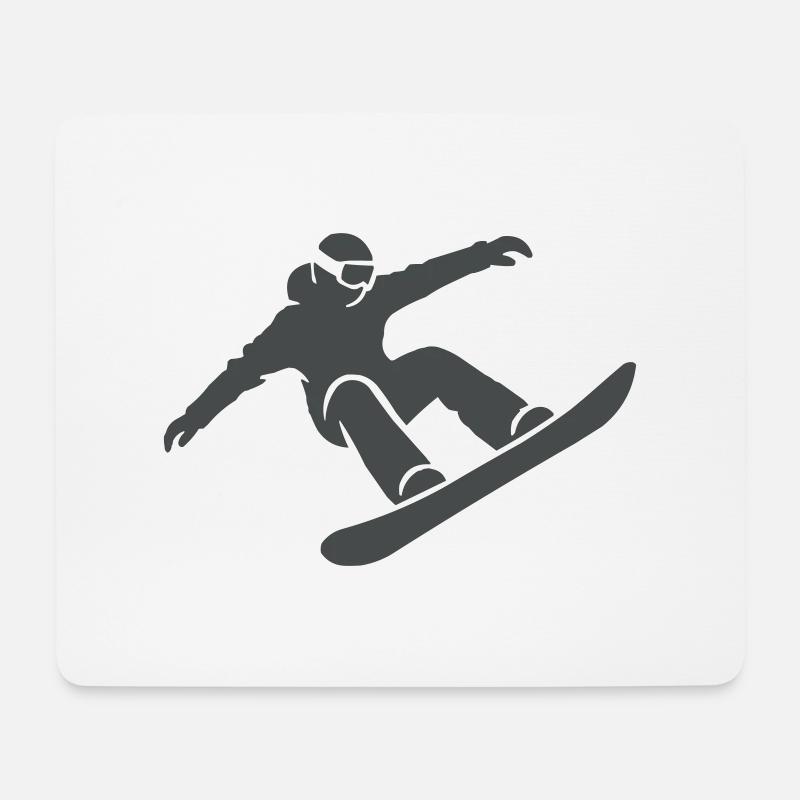 snowboarder - Mousepad (Querformat) - Weiß