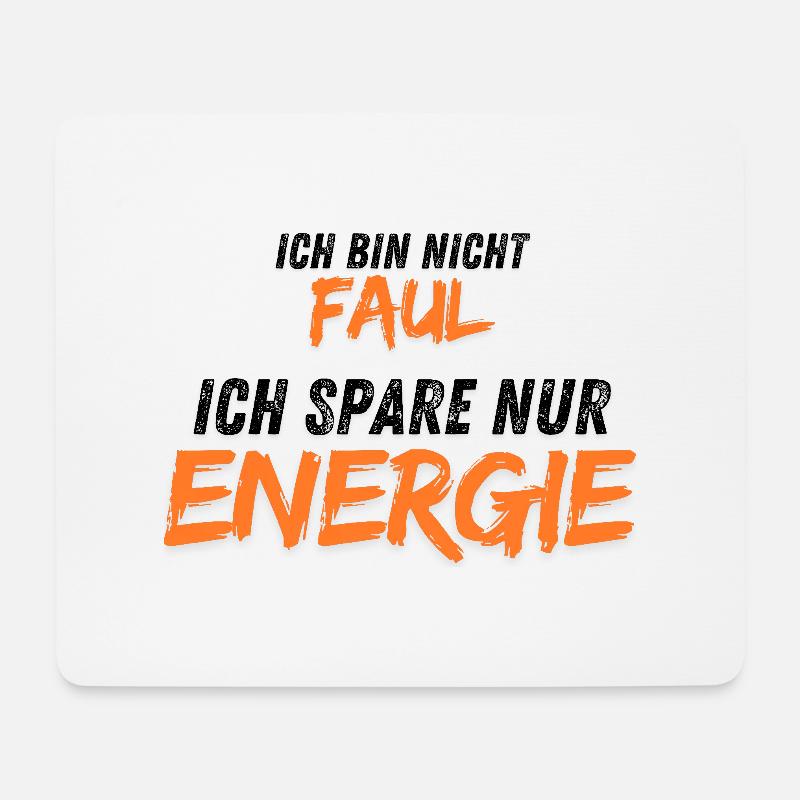 Ich bin nicht faul - Mousepad (Querformat) - Weiß