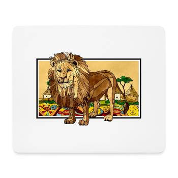 Lion - Mouse Pad (horizontal) - white - Front