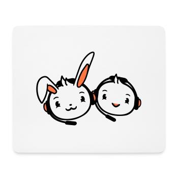 Bunny Bird Chick 2 Gamer Gaming Play Headset - Mouse Pad (horizontal) - white - Front