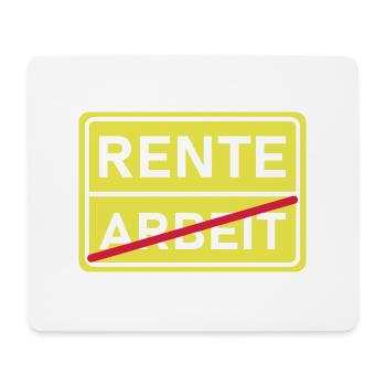 arbeit rente - Mousepad (Querformat) - Weiß - Vorne