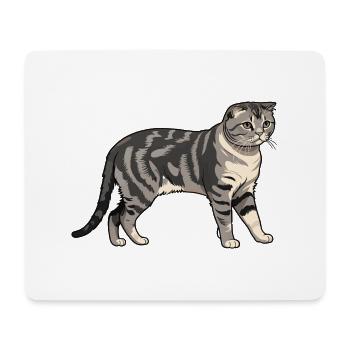 Scottisch Fold - Cat Pet Design - Mousepad (Querformat) - Weiß - Vorne