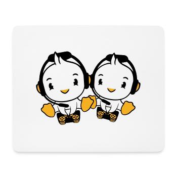 2 Ducks Gamer Gaming Controller Casque Console - Tapis de souris (format paysage) - blanc - Devant