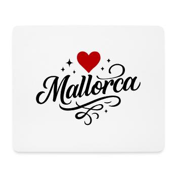 Mallorca Herz - Mousepad (Querformat) - Weiß - Vorne