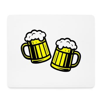 Bierglas Prost Symbol Bier - Mousepad (Querformat) - Weiß - Vorne