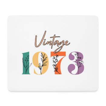 Vintage 1973 florale - Tapis de souris (format paysage) - blanc - Devant