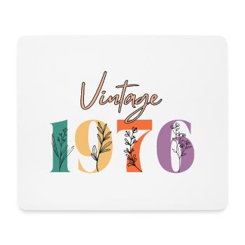 Vintage 1976 florale - Tapis de souris (format paysage) - blanc - Devant