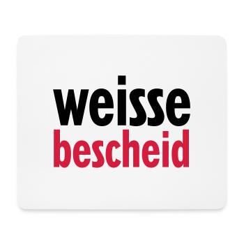 weissebescheid - Mousepad (Querformat) - Weiß - Vorne