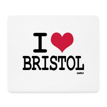 i love bristol by wam - Mouse Pad (horizontal) - white - Front