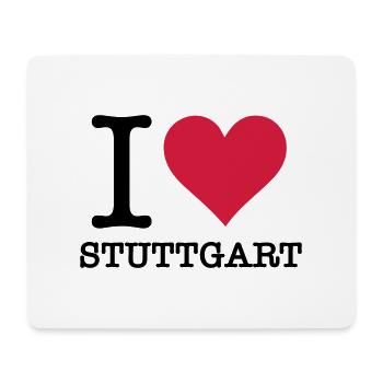 Ich liebe Stuttgart - Mousepad (Querformat) - Weiß - Vorne