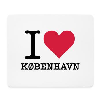 I love Copenhague - Tapis de souris (format paysage) - blanc - Devant