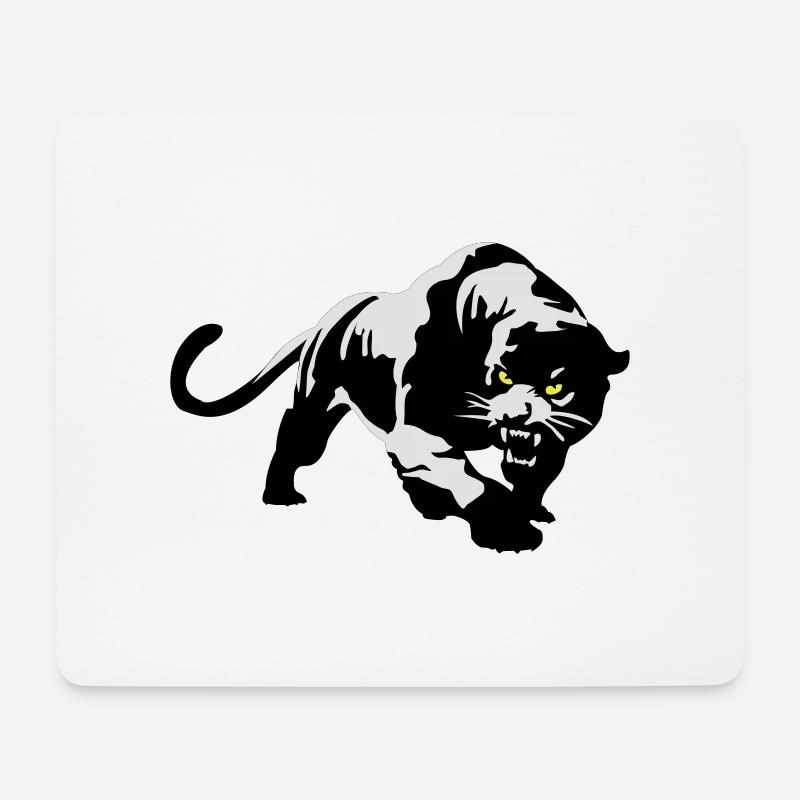 Panther - Mousepad (Querformat) - Weiß