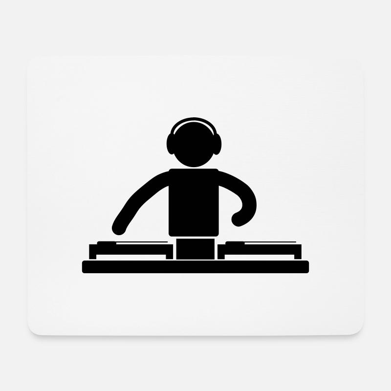 DJ - Mousepad (Querformat) - Weiß