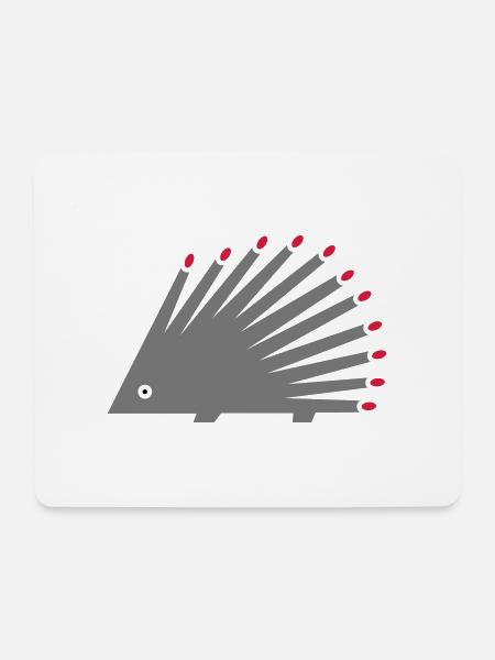Hedgehog - Mouse Pad (horizontal) - white