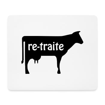 re-traite - Tapis de souris (format paysage) - blanc - Devant