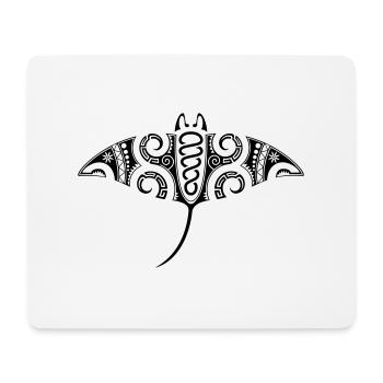 Raie Manta - Tapis de souris (format paysage) - blanc - Devant