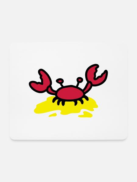 Krebs - Strand - Mousepad (Querformat) - Weiß