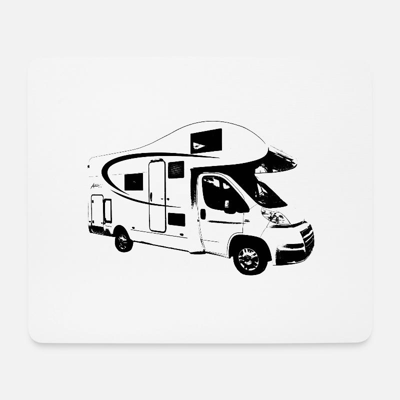 Reisemobil - Mousepad (Querformat) - Weiß