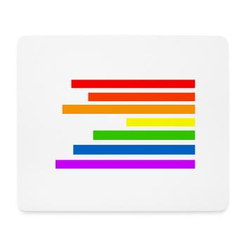 Regenbogen - Mousepad (Querformat) - Weiß - Vorne
