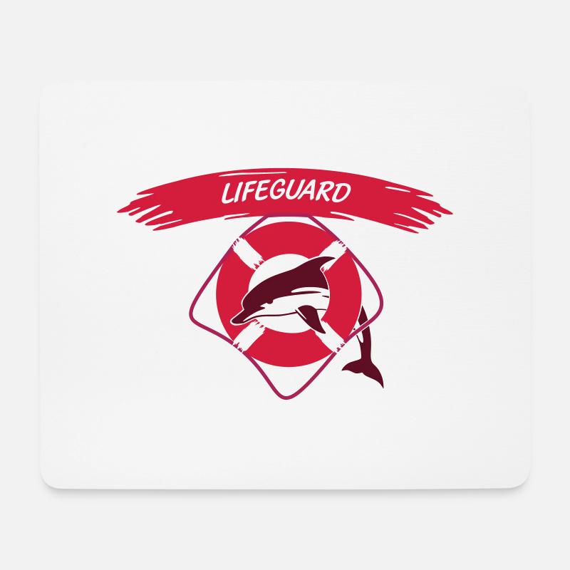 lifeguard lifebelt - Mousepad (Querformat) - Weiß