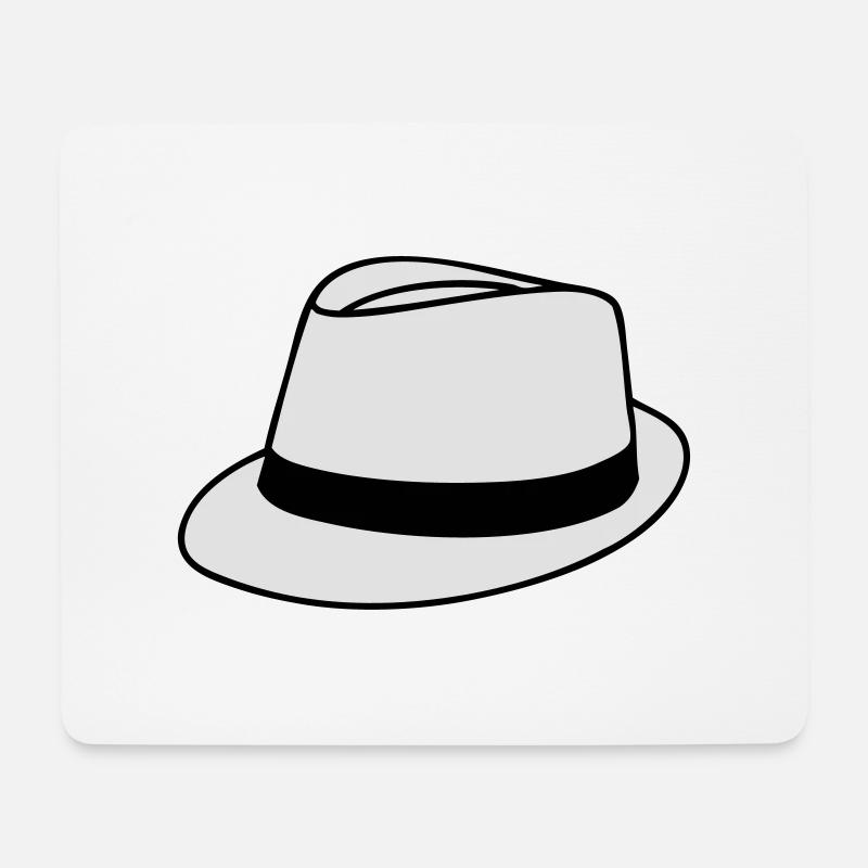 Hat - Mouse Pad (horizontal) - white