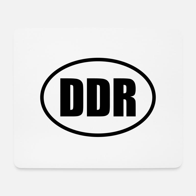 DDR Emblem - Mousepad (Querformat) - Weiß