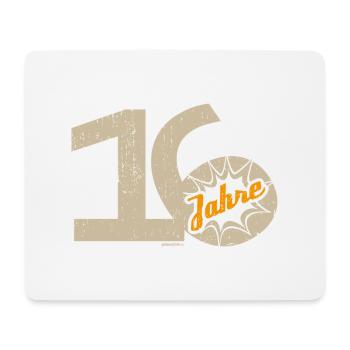 16 Geburtstag - Mousepad (Querformat) - Weiß - Vorne