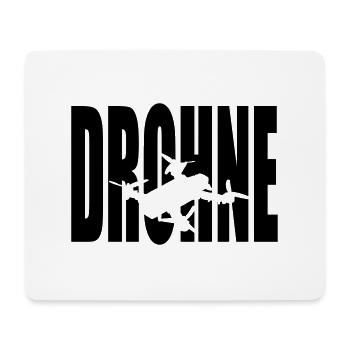Drohne Text 1 - Mousepad (Querformat) - Weiß - Vorne