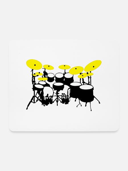 Large drumkit - Mouse Pad (horizontal) - white