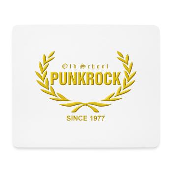 Old School Punkrock Since 1977 (gelber Druck) - Mousepad (Querformat) - Weiß - Vorne
