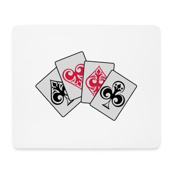 4 aces poker !!! - Tapis de souris (format paysage) - blanc - Devant