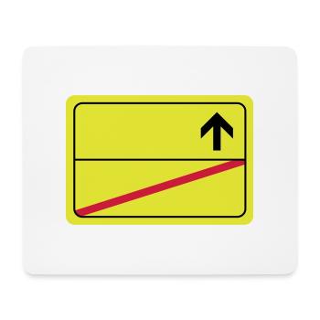 leeres Ortsschild - Mousepad (Querformat) - Weiß - Vorne