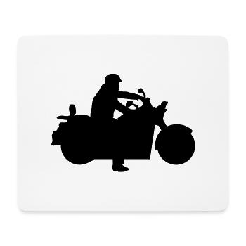 faire de la moto - Tapis de souris (format paysage) - blanc - Devant