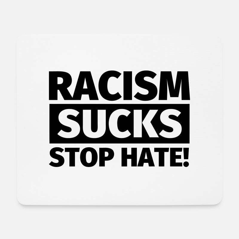 Gegen Rassismus - Mousepad (Querformat) - Weiß