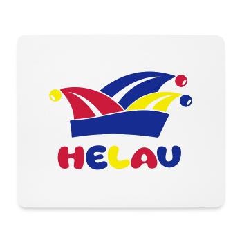 Fasching Narrenkappe Helau 1, 2 oder 3 Farben - Mousepad (Querformat) - Weiß - Vorne