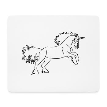 DAS Einhorn - Mousepad (Querformat) - Weiß - Vorne