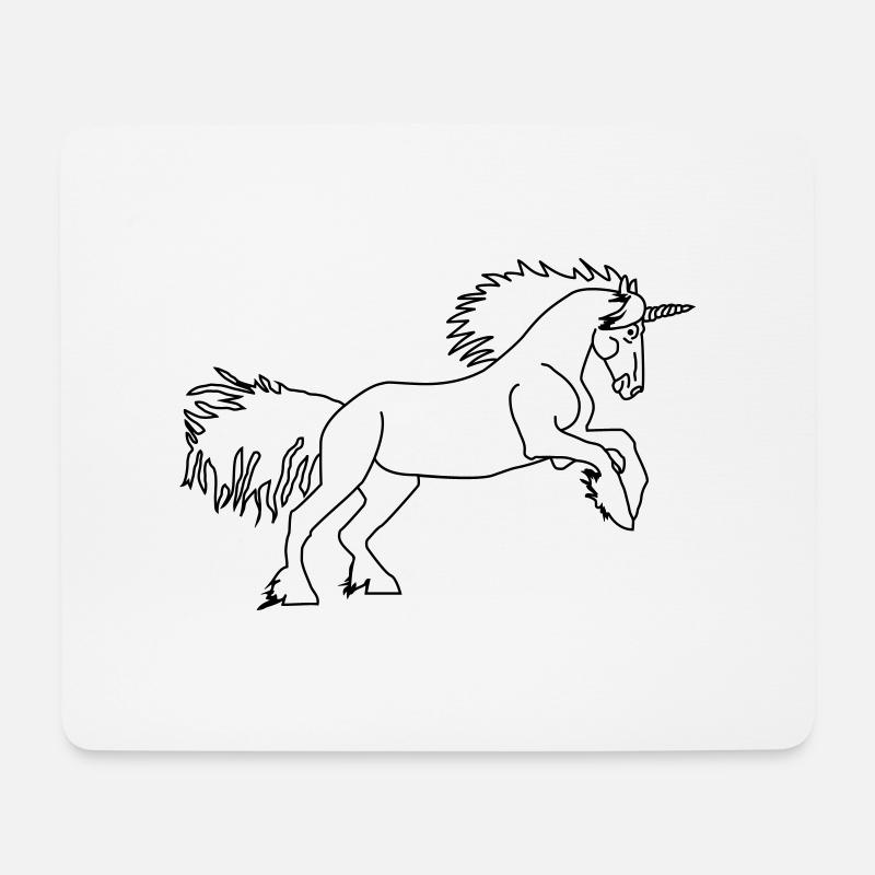 DAS Einhorn - Mousepad (Querformat) - Weiß