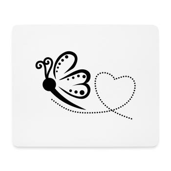 butterfly_heart_f1 - Tapis de souris (format paysage) - blanc - Devant