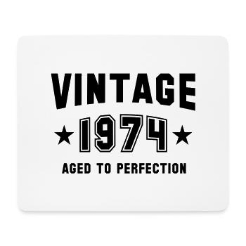 VINTAGE 1974 - Birthday - Aged To Perfection - Mousepad (Querformat) - Weiß - Vorne
