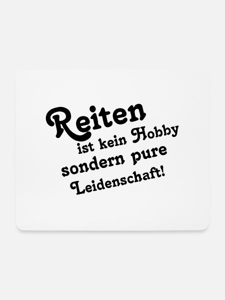 reiten ist kein Hobby Leidenschaft Reiter Pferd - Mousepad (Querformat) - Weiß