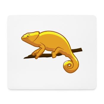 Cadeau de reptile caméléon jaune gecko lézard - Tapis de souris (format paysage) - blanc - Devant