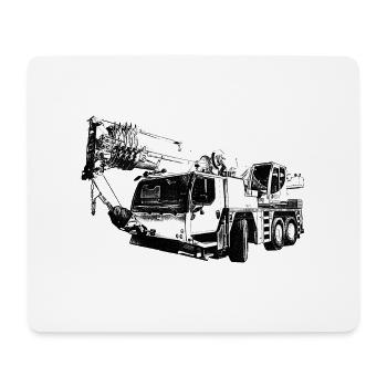 grue mobile - Tapis de souris (format paysage) - blanc - Devant