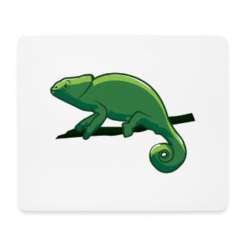 Grünes Chamäleon - Mousepad (Querformat) - Weiß - Vorne