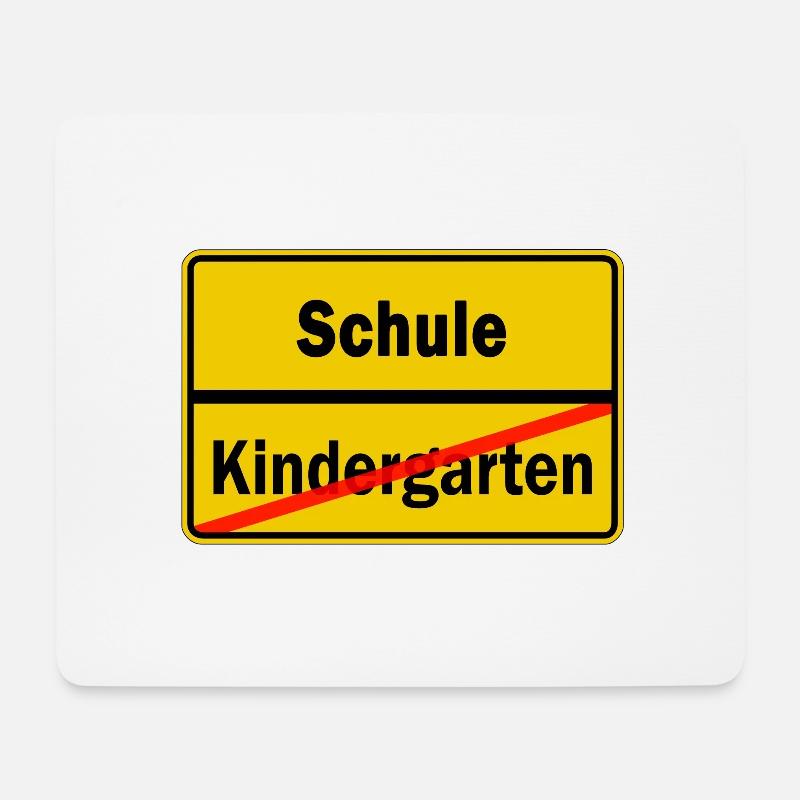 1. Schultag - Hallo Schule - Tschüss Kindergarten - Mousepad (Querformat) - Weiß