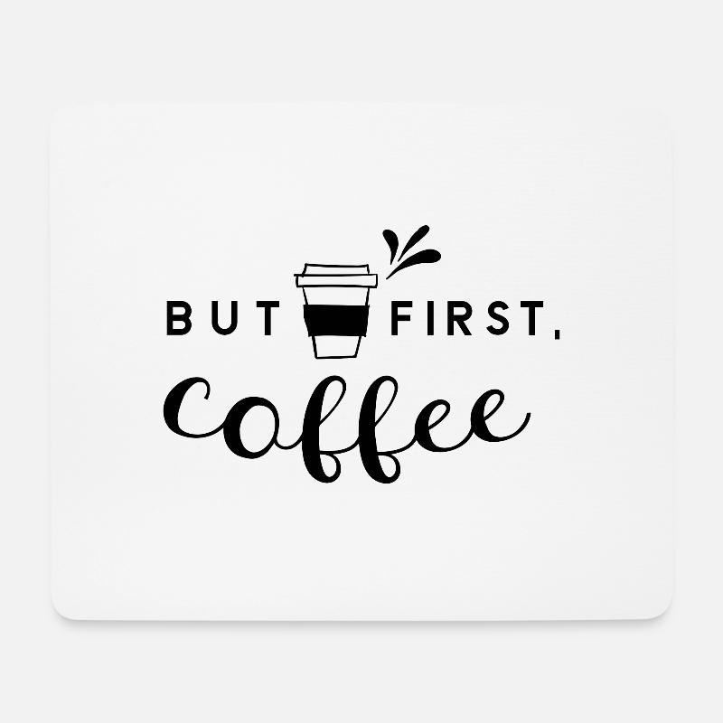 Coffee - Mousepad (Querformat) - Weiß