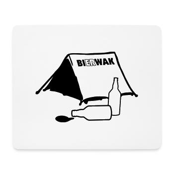 BI(er)WAK: BIWAK mal anders - Männer-Camping - Mousepad (Querformat) - Weiß - Vorne