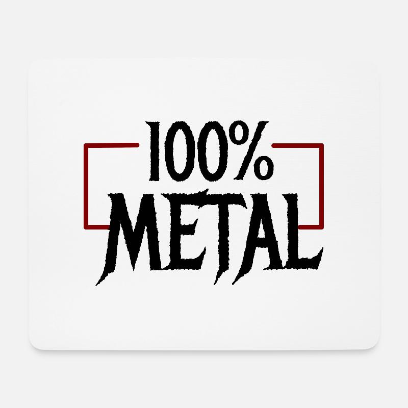 100 Heavy Metal - Mousepad (Querformat) - Weiß