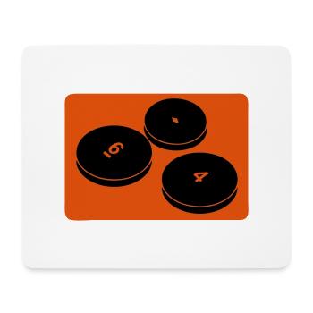 petit2 Puck Brettspiel Club-Logo - Mousepad (Querformat) - Weiß - Vorne